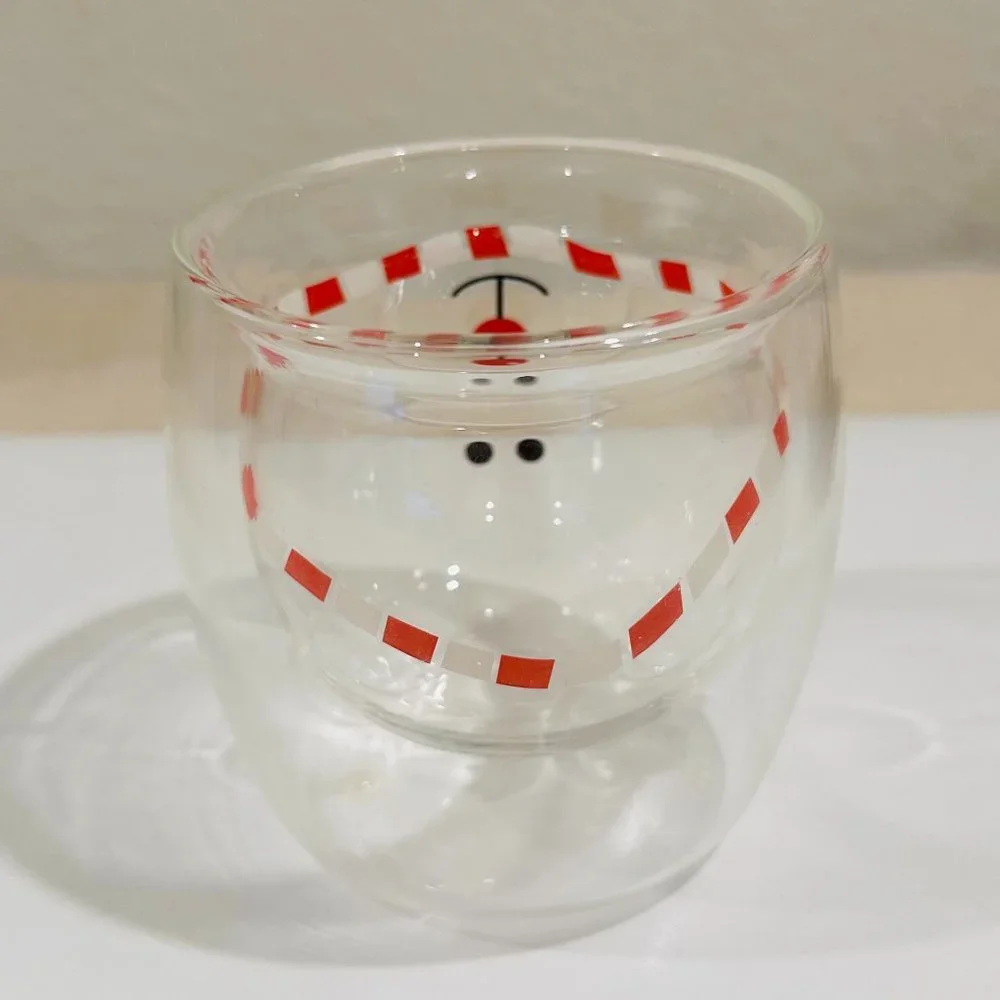 🐻‍❄️Cute Bear🐻‍❄Tea Cup Coffee Mug Double Wall Glass for Milk Chocolate Coffee